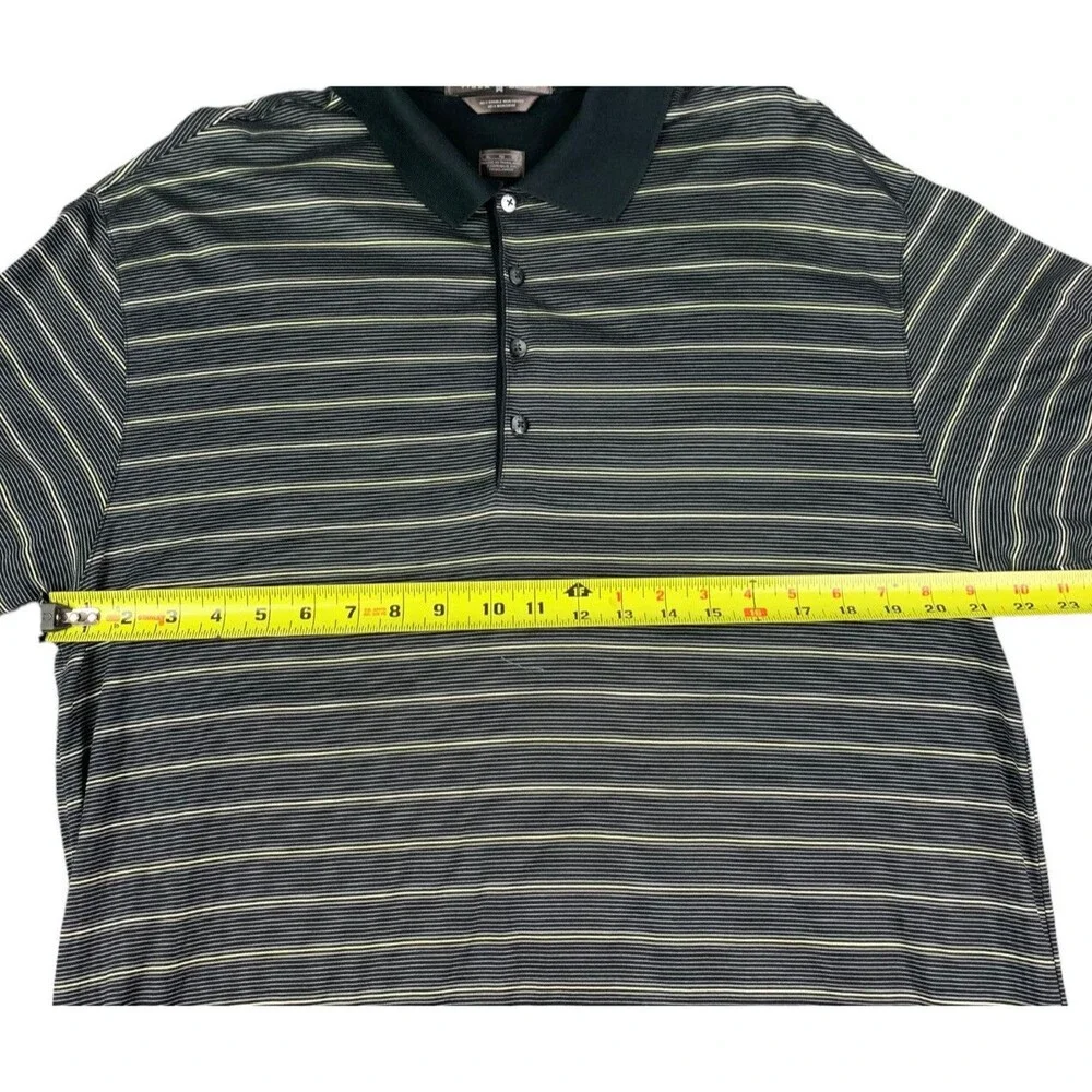 Tiger Woods Men's Golf Polo Shirt 60/2 Double Mercerized Striped, Size XL